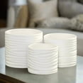 thumbnail image 2 of Rhesia Gloss Ribbed Ceramic Pot (Set of 3), 2 of 3