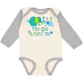 thumbnail image 3 of Inktastic My Gigi Loves Me Cute Elephants Boys or Girls Long Sleeve Baby Bodysuit, 3 of 5