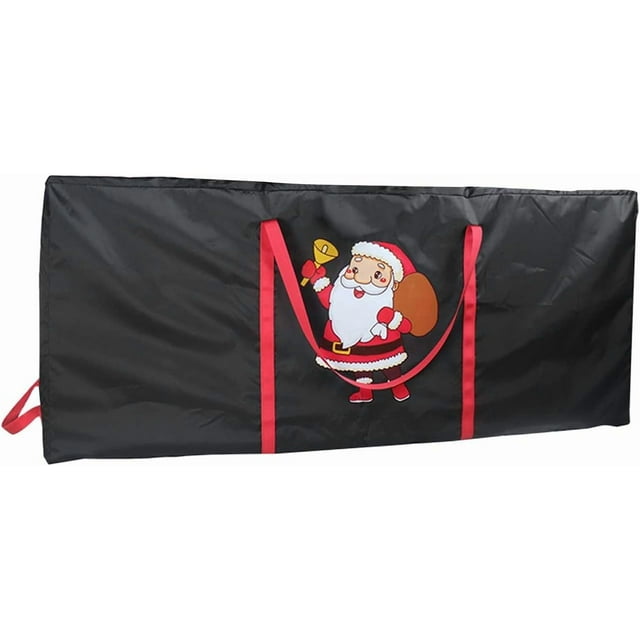 HUGFEGWE Christmas Tree Storage Bag Fits up to 4 Ft. Tall Disassembled Tree, Santa Claus Print Heavy Duty Storage Container Durable Reinforced Carry Handles Waterproof Material Protects U2536-24116