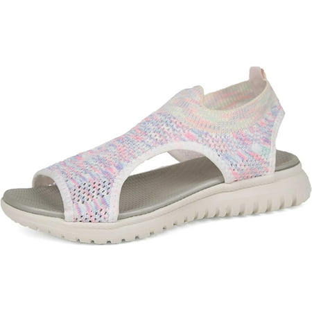 

Women s Orthotic Sport Sandals Summer Washable Slingback Orthopedic Slide Flat Sandals Comfy Open Toe Knit Sandals