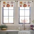 thumbnail image 3 of LALILO Kitchen Curtain Valance Cute Winter Animals Rod Pocket Window Curtain 52"x 18" Set of 2, 3 of 7