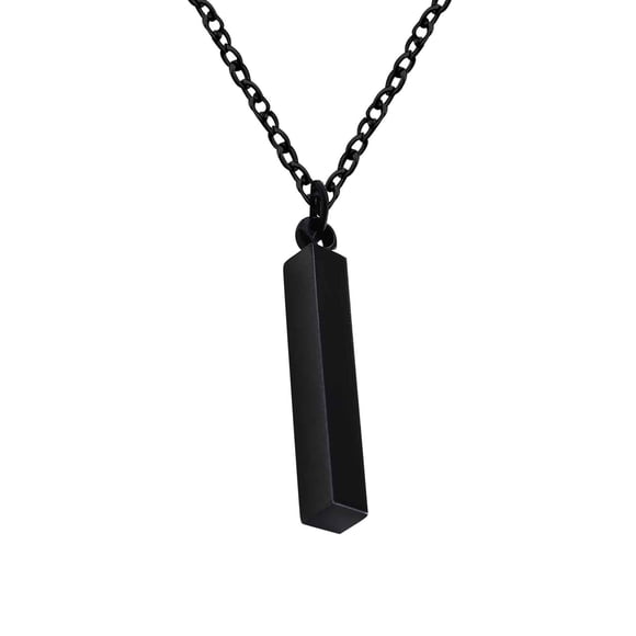 Necklace for Couples, Wishing Pillar Pendant Necklace Black Pillar Necklace Couple Jewelry New Product Accessories Necklaces for Couples