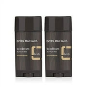 Every Man Jack Men,S Natural Deodorant - Sandalwood | 3-Ounce Twin Pack - 2 Sticks Included | Naturally Derived, Aluminum Free, Parabens-Free, Pthalate-Free, Dye-Free, And Certified Cruelty Free.