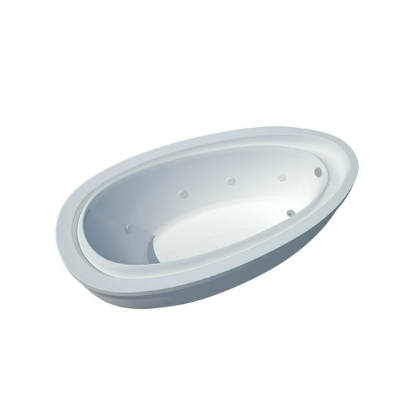 Atlantis Tubs 3871BW Breeze Freestanding Whirlpool Jetted Bathtub, White