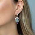 thumbnail image 3 of K-KED Women 925 Silver Turquoise Ear Hook Earrings Wedding Dangle Drop Delicate Jewelry A Pair-Silver, 3 of 6