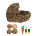 thumbnail image 1 of OULII 1Set Rabbit House Bed Woven Bunny Grass Nest Straw for Friends with Rabbits Indoor Use, 1 of 8