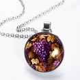 thumbnail image 2 of Grape Circular Glass Pendant Necklace - Women's Statement Necklaces, 2 of 5