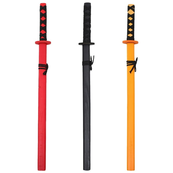 Shisuyan 3 Pcs Épée Samouraï en Bois Katana en Bois Accessoire de Cosplay Épée Japonaise Jouet pour Enfants
