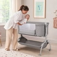 Cowiewie Baby Co Sleeper with Wheels Bedside Sleeper