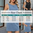 thumbnail image 3 of Miluxas Overall Dress for Women Denim Dress Denim Overall Round Neck Skirtall Jean Dress Denim Jumper Dress Blue XL(XL), 3 of 9