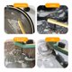 thumbnail image 3 of Cateissary Estufa Cepillo de limpieza Ventilador Alambre de metal Fregadero Pulido Mango Gancho Lavabo doméstico Fregado manual Suciedad Cocina y Comedor Verde, 3 of 6