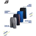 thumbnail image 2 of Pro Athlete Boys Athletic Shorts - 4 Pack Quick Dry Mesh Basketball Gym Shorts for Boys (5-16), 2 of 7