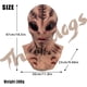 thumbnail image 5 of Máscara de alienígena, divertido disfraz de látex para Halloween, 5 of 7