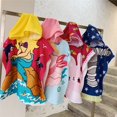 thumbnail image 2 of Manta con capucha de dibujos animados para recién nacido, albornoz infantil, Toalla de baño para bebé, bata de playa de algodón para niño y niña, gorro de astronauta, 2 of 4