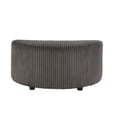 thumbnail image 3 of Weston Home Killarney Wale Corduroy Crescent Moon Ottoman, Grey Ottoman, 3 of 7