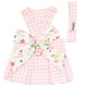 thumbnail image 1 of Lindo vestido de perro a cuadros, juego de correa de arnés para perros pequeños y medianos, gatos y niñas (rosa) S, 1 of 5