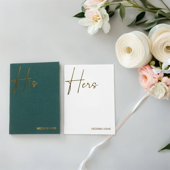 OUNONA Wedding Vow Books Elegant Multi Paper for Daily Use 2Pcs
