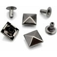 thumbnail image 3 of CRAFTME STUDIO 10 mm Spike Rivet Pyramid Rapid Rivet Studs for Leathercraft and Decoration, 100 PCS (Gunmetal), 3 of 8