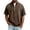 #03 Coffee 【Mix & Match: Choose Your Favorites】, variant on Men's Cotton Casual Short Sleeve Top, Summer Fashion Stand Up Collar Shirt Washed Worn Zipper Henley Lightweight Streetwear Soft T-Shirt for Beach Vacation | Zenithor,Purple 2XL