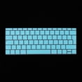thumbnail image 2 of Protector de teclado de silicona suave al tacto, fino, impermeable y lavable, fonético en español blanco azul, 2 of 9