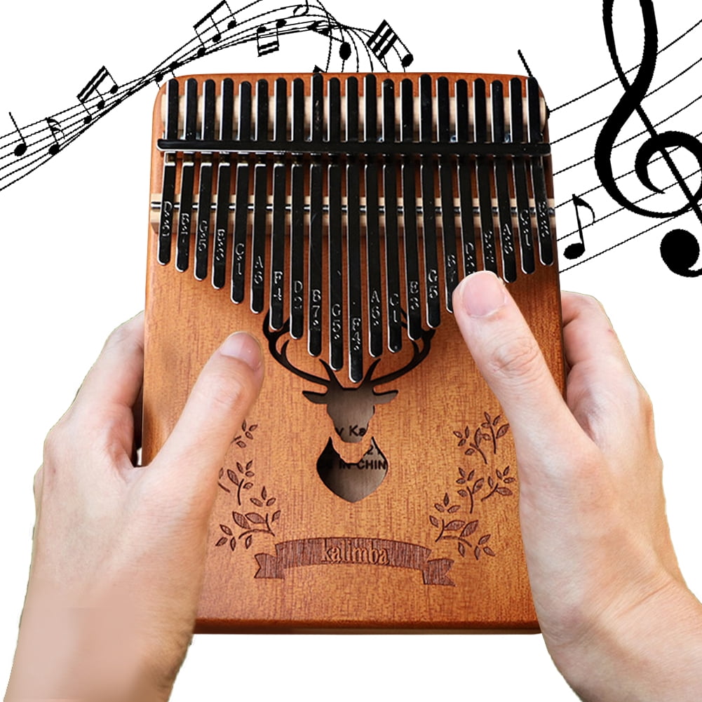 BLEEUS Kalimba 21 Keys Thumb Piano Portable Mbira Finger Piano Gift (Forest Deer) Musical Instruments Supplies (Forest Deer)