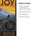 thumbnail image 3 of Enjoy the Ride, Mountain Bike Scene Birch Wood Wall Sign (6x9 Rustic Home Decor, Ready to Hang Art), 3 of 5