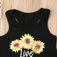thumbnail image 6 of Sinhoon Toddler Baby Kids Girl Summer Clothes Live in The Sunshine Sunflower Vest Tank Tops+Denim Short Pants Outfit Set 5-6 Years, 6 of 8
