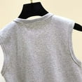 thumbnail image 4 of Cotton Tank Tops for Women Summer Slim Fitted Crop Sleeveless Base Tees Undershirts Square Neck Tanks Vest (L, Gray), 4 of 7