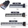 thumbnail image 4 of Electronic Hand Roll Piano 49 61 88 Key Beginner Keyboard Instruments Kids Learning Toys for Children Boys Musical Girls Music 49 Key-(Opp Bag) B, 4 of 6