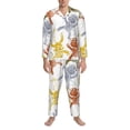 thumbnail image 3 of Kdxio Cartoon Monkey Men’s Pajama Set Pajamas For Men 2 Piece PJ Set with Men Pajama Pants and Long Sleeve T-Shirt Lounge Set-, 3 of 7