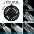 thumbnail image 4 of Hopopro 5-Settings High Pressure Fixed Shower Head with 360° Adjustable Swivel Ball Joint, Powerful Water Spray Showerhead, 4 of 8