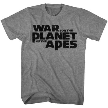 PLANET OF THE APES-WAR FOR POTA LOGO-GRAPHITE HEATHER ADULT S/S TSHIRT-4XL