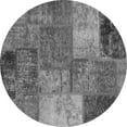 thumbnail image 1 of Ahgly Company Indoor Round Patchwork Gray Transitional Area Rugs, 6' Round, 1 of 4
