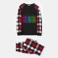thumbnail image 2 of Conjunto de pijamas familiares a juego de Navidad, diseño exclusivo de WordArt, Feliz Navidad, color negro y rojo, 2 of 3