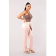 thumbnail image 3 of Tribute Silk Straight Leg Pants With Self Tie - Blush Pink, 3 of 9