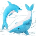 thumbnail image 4 of Muiteiur 55" Dolphin Plush Toy Giant Body Pillow Ocean Life Stuffed Animal, 4 of 7