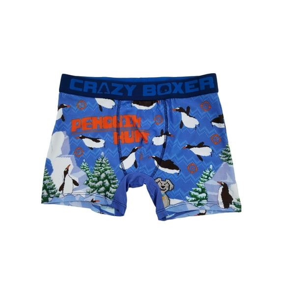 Mens Penguin Hunt Christmas Holiday Novelty Underwear Boxer Briefs L