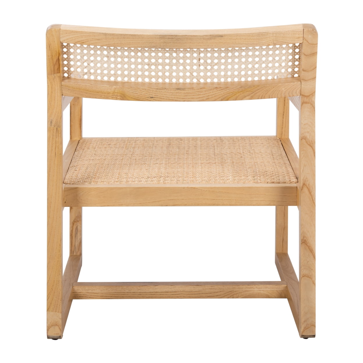 SAFAVIEH Lula Cane Nautical Solid Accent Chair, Natural
