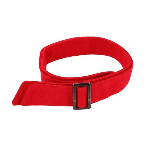 Cinturón elegante para mujer con hebilla, cinturón de vestir de moda para chaqueta, camisa, suéter Rojo
