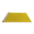 thumbnail image 2 of Ahgly Company Machine Washable Indoor Round Solid Yellow Modern Area Rugs, 6' Round, 2 of 4