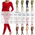 thumbnail image 3 of purcolt Women's Thermal Underwear Thermal Set Fleece Lined Base Layer Shirts and Leggings Casual Warm Winter Cold Weather Ski Snow Underwear Set, 3 of 9