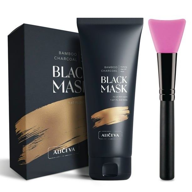 Download Aliceva Black Mask Blackhead Remover Mask Charcoal Peel Off Mask Charcoal Mask Charcoal Face Mask For All Skin Types With Brush 2 12 Fl Oz 60g Walmart Com Walmart Com Yellowimages Mockups