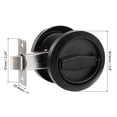 thumbnail image 2 of Round Recessed Door Lock Stainless Steel 304 Hidden Recessed Invisible Handle, Black 2 Pack, 2 of 7
