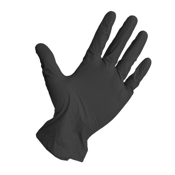 Vinyl Powder Free Disposable Gloves Extra Large Black 100/Box