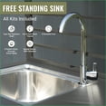 thumbnail image 2 of Outdoor Kitchen Island with Storage, Stainless Steel Sink & Faucet | Aluminum | Grey, 2 of 7