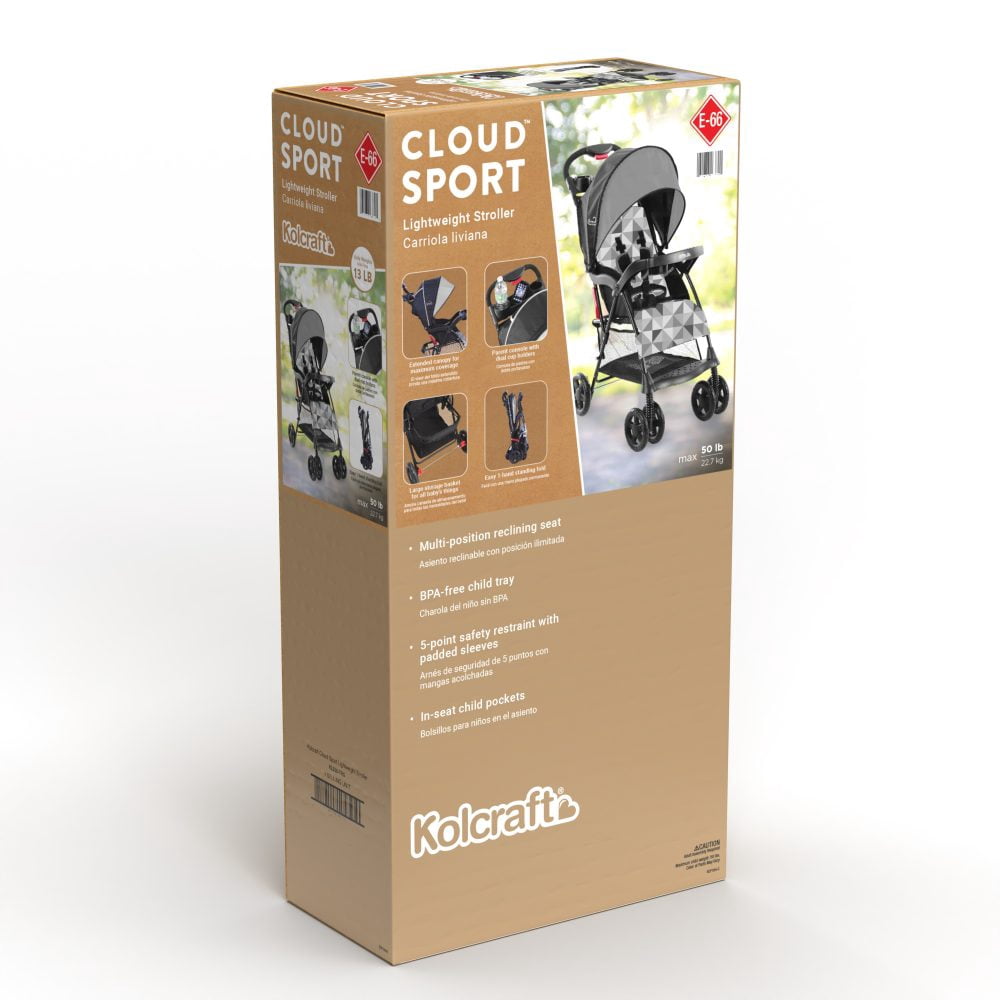 Kolcraft Cloud Sport Lightweight Travel-Friendly Stroller, Unisex