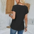thumbnail image 4 of Summer Tops for Women 2025 Trendy Plus Elegant Blouses for Women Dressy Casual Work Out Shirts Gym Loose Cotton, 4 of 7