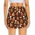 thumbnail image 2 of Lsque Christmas Gingerbread Cookies Printed Women's Running Shorts with Liner Pockets,Elastic Quick Dry Workout Athletic Gym Yoga Shorts,Womens High Waist Shorts-Small, 2 of 9