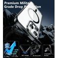 thumbnail image 6 of for iPhone 15 Pro-Max Case: Support Magnetic Charging Anti Yellowing Shockproof Phone Case with Tempered Screen Protector - Military Grade Drop Protection Rugged Protection Cover - BlackClear, 6 of 14