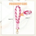 thumbnail image 2 of Uxcell Boho Handmade Bracelet Keychain, Soft Macrame Keychain for Gym Travel Concerts, Pink, 2 of 5